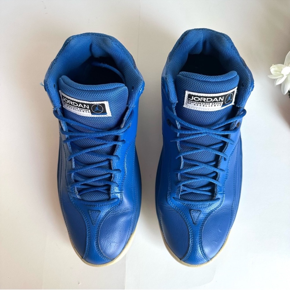 Jordan Jumpman Team 1 Sport Blue/White-Black Lace Up Sneakers - Picture 2 of 15